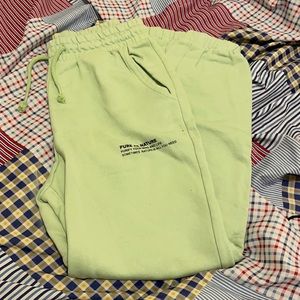 Joggers. Lime green